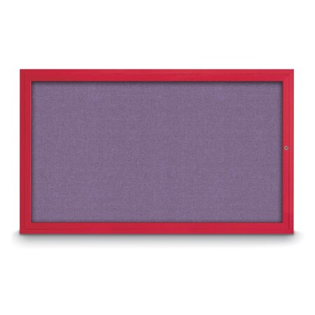 United Visual Products Hinge-less Radius Corkboard, 18"x24", Black Alum Frame/Cinnabar UVEB1824R-BLACK-CINNABA